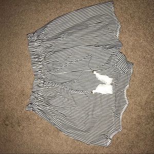 Grey striped shorts